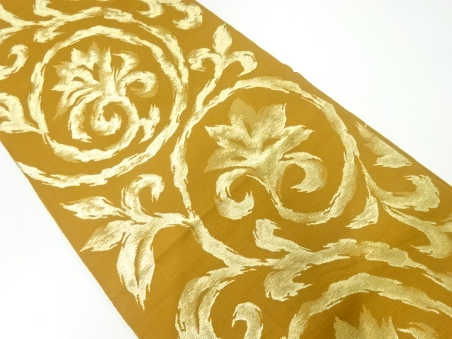 JAPANESE KIMONO / ANTIQUE FUKURO OBI / SILK / WOVEN CHINESE FLOWERS